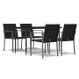 5-piece garden dining set with synthetic rattan and steel cushions by vidaXL, Garden sets - Ref: Foro24-3186947, Price: 337,7...