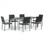 7-piece garden dining set with synthetic rattan and steel cushions by vidaXL, Garden sets - Ref: Foro24-3187029, Price: 473,8...