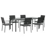 7-piece garden dining set with synthetic rattan and steel cushions by vidaXL, Garden sets - Ref: Foro24-3187029, Price: 473,8...