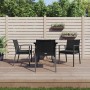 5-teiliges Garten-Essset mit Kissen aus synthetischem Rattan und Stahl von vidaXL, Gartensets - Ref: Foro24-3186972, Preis: 3...