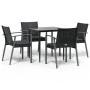 5-piece garden dining set with synthetic rattan and steel cushions by vidaXL, Garden sets - Ref: Foro24-3186972, Price: 382,9...