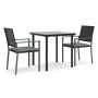 3-piece garden dining set with synthetic rattan and steel cushions by vidaXL, Garden sets - Ref: Foro24-3187017, Price: 160,8...