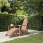 Silla de jardín Adirondack con reposapiés HDPE marrón de vidaXL, Sillas de jardín - Ref: Foro24-318647, Precio: 175,93 €, Des...