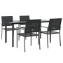 5-piece garden dining set synthetic rattan and steel by vidaXL, Garden sets - Ref: Foro24-3187027, Price: 313,57 €, Discount: %