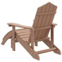 Silla de jardín Adirondack con reposapiés HDPE marrón de vidaXL, Sillas de jardín - Ref: Foro24-318647, Precio: 163,99 €, Des...