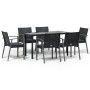 7-piece garden dining set with synthetic rattan and steel cushions by vidaXL, Garden sets - Ref: Foro24-3186992, Price: 544,3...