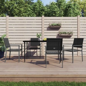 5-teiliges Garten-Essset aus synthetischem Rattan und Stahl von vidaXL, Gartensets - Ref: Foro24-3187007, Preis: 270,86 €, Ra...