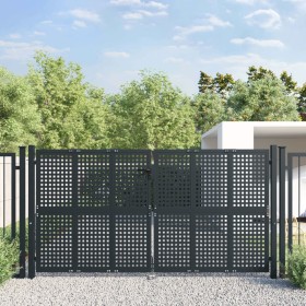 Anthracite gray steel garden gate 300x175 cm by vidaXL, garden gates - Ref: Foro24-154567, Price: 572,99 €, Discount: %