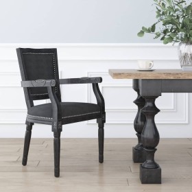 Black velvet dining chair by vidaXL, dining chairs - Ref: Foro24-344500, Price: 128,62 €, Discount: %