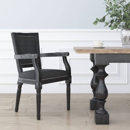 Black velvet dining chair by vidaXL, dining chairs - Ref: Foro24-344500, Price: 128,99 €, Discount: %