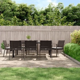 9-piece garden dining set with synthetic rattan and steel cushions by vidaXL, Garden sets - Ref: Foro24-3186998, Price: 735,4...