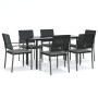 7-piece garden dining set with synthetic rattan and steel cushions by vidaXL, Garden sets - Ref: Foro24-3187022, Price: 360,5...