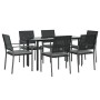 7-piece garden dining set with synthetic rattan and steel cushions by vidaXL, Garden sets - Ref: Foro24-3187022, Price: 360,5...