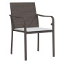 3-piece garden dining set with synthetic rattan and steel cushions by vidaXL, Garden sets - Ref: Foro24-3186953, Price: 166,9...