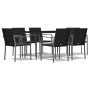 Garden dining set, 7 pieces with synthetic rattan and steel cushions. by vidaXL, Garden sets - Ref: Foro24-3186948, Price: 43...