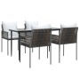 5-piece garden dining set with synthetic rattan and steel cushions by vidaXL, Garden sets - Ref: Foro24-3187053, Price: 405,6...