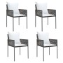 5-piece garden dining set with synthetic rattan and steel cushions by vidaXL, Garden sets - Ref: Foro24-3187053, Price: 405,6...