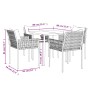 5-piece garden dining set with synthetic rattan and steel cushions by vidaXL, Garden sets - Ref: Foro24-3187052, Price: 345,6...