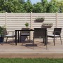 5-teiliges Garten-Essset mit Kissen aus synthetischem Rattan und Stahl von vidaXL, Gartensets - Ref: Foro24-3186993, Preis: 4...