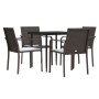 5-piece garden dining set with synthetic rattan and steel cushions by vidaXL, Garden sets - Ref: Foro24-3186938, Price: 273,0...