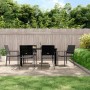 7-teiliges Garten-Esszimmerset aus synthetischem Rattan und Stahl von vidaXL, Gartensets - Ref: Foro24-3187028, Preis: 379,70...