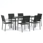 7-piece synthetic rattan and steel garden dining set by vidaXL, Garden sets - Ref: Foro24-3187028, Price: 380,99 €, Discount: %