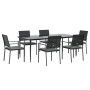 7-piece garden dining set with synthetic rattan and steel cushions by vidaXL, Garden sets - Ref: Foro24-3187013, Price: 459,8...