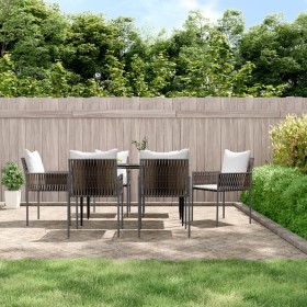 Garden chairs and cushions 6 pcs brown synthetic rattan 54x61x83cm by vidaXL, Garden chairs - Ref: Foro24-3187088, Price: 403...