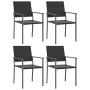 Garden chairs 4 pcs black synthetic rattan 54x62.5x89 cm by vidaXL, Garden chairs - Ref: Foro24-3187083, Price: 145,97 €, Dis...