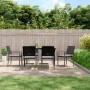 Garden chairs with 6 black synthetic rattan cushions, 54x62.5x89 cm by vidaXL, Garden chairs - Ref: Foro24-3187082, Price: 25...