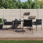 Gartenstühle und -kissen 4 Stk. synthetisches Rattan schwarz 54x61x83 cm von vidaXL, Gartenstühle - Ref: Foro24-3187089, Prei...