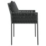 Garden chairs and cushions 4 units synthetic black rattan 54x61x83 cm by vidaXL, Garden chairs - Ref: Foro24-3187089, Price: ...