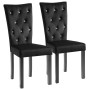 Dining chairs 2 units black velvet by vidaXL, dining chairs - Ref: Foro24-246486, Price: 177,66 €, Discount: %