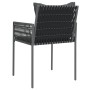 Gartenstühle und Kissen 6 Stück schwarzes synthetisches Rattan 54x61x83 cm von vidaXL, Gartenstühle - Ref: Foro24-3187090, Pr...