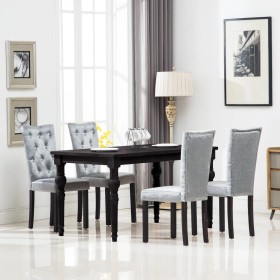 Dining chairs 4 units silver velvet by vidaXL, dining chairs - Ref: Foro24-246489, Price: 315,99 €, Discount: %