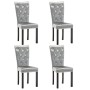 Dining chairs 4 units silver velvet by vidaXL, dining chairs - Ref: Foro24-246489, Price: 315,79 €, Discount: %