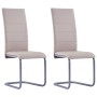 Cantilever dining chairs 2 pcs synthetic leather cappuccino by vidaXL, dining chairs - Ref: Foro24-281689, Price: 136,05 €, D...