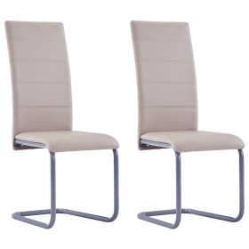 Cantilever dining chairs 2 pcs synthetic leather cappuccino by vidaXL, dining chairs - Ref: Foro24-281689, Price: 136,99 €, D...