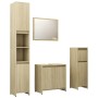 Juego de muebles de baño 4 pzas madera ingeniería roble Sonoma de vidaXL, Muebles de baño - Ref: Foro24-3056892, Precio: 188,...