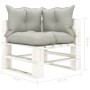 2-Sitzer-Palettensofa für den Holzgarten mit taupefarbenen Kissen von vidaXL, Outdoor-Sofas - Ref: Foro24-3052400, Preis: 242...