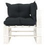 Corner sofa made of wooden garden pallets and anthracite cushions by vidaXL, Outdoor sofas - Ref: Foro24-3052373, Price: 119,...