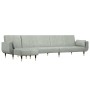 L-förmiges Schlafsofa aus hellgrauem Samt, 275 x 140 x 70 cm von vidaXL, Sofas - Ref: Foro24-3157206, Preis: 422,99 €, Rabatt: %