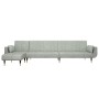 L-förmiges Schlafsofa aus hellgrauem Samt, 275 x 140 x 70 cm von vidaXL, Sofas - Ref: Foro24-3157206, Preis: 422,99 €, Rabatt: %