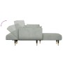 L-förmiges Schlafsofa aus hellgrauem Samt, 275 x 140 x 70 cm von vidaXL, Sofas - Ref: Foro24-3157206, Preis: 422,99 €, Rabatt: %