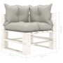 Corner sofa made of wooden garden pallets and taupe cushions by vidaXL, Outdoor sofas - Ref: Foro24-3052397, Price: 122,86 €,...