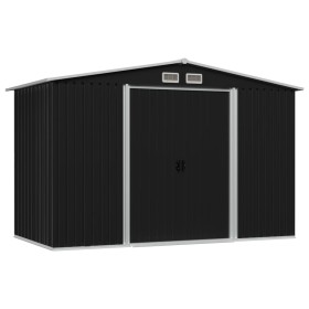 Anthracite gray steel garden shed 257x205x178 cm by vidaXL, Sheds - Ref: Foro24-47030, Price: 329,46 €, Discount: %