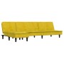 L-förmiges Schlafsofa gelber Samt 255x140x70 cm von vidaXL, Sofas - Ref: Foro24-3157264, Preis: 372,04 €, Rabatt: %