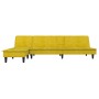 L-shaped yellow velvet sofa bed 255x140x70 cm by vidaXL, Sofas - Ref: Foro24-3157264, Price: 372,99 €, Discount: %