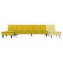 L-shaped yellow velvet sofa bed 255x140x70 cm by vidaXL, Sofas - Ref: Foro24-3157264, Price: 372,99 €, Discount: %