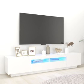 TV cabinet with white LED lights 200x35x40 cm by vidaXL, TV Furniture - Ref: Foro24-3081906, Price: 127,62 €, Discount: %